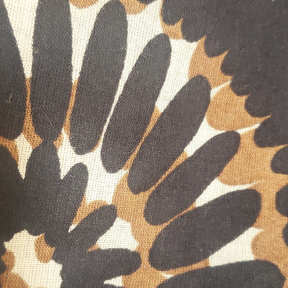 LIZ & CO Black Brown Spiral Burst A Line Cotton Skirt Boho Size 14 - Picture 8 of 11